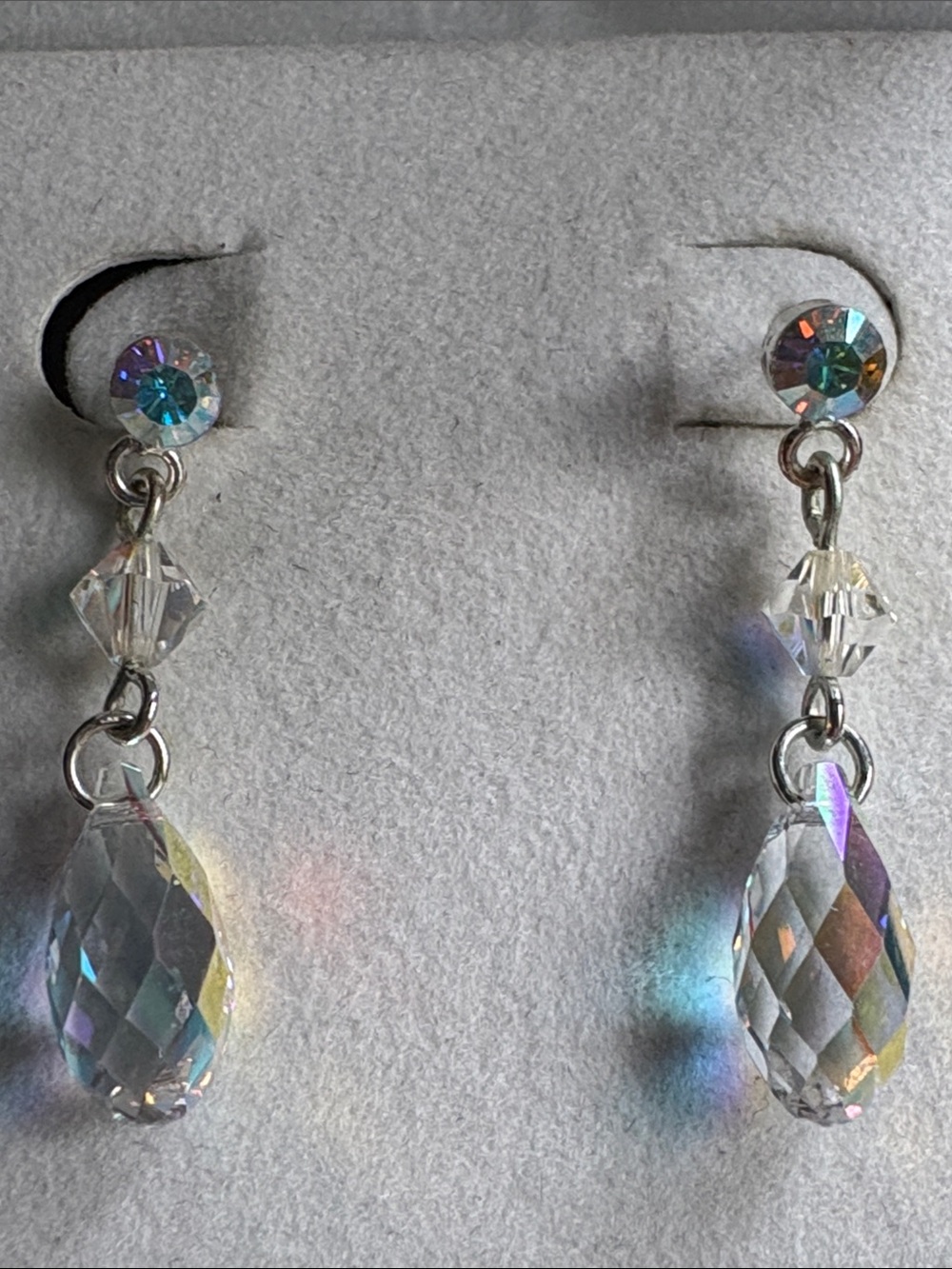 Briolette Swarovski Crystal Drop Earrings
